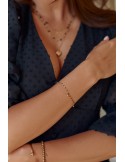 Subtle bracelet with crosses, gold surgical steel BZI034 - Online store - Boutique